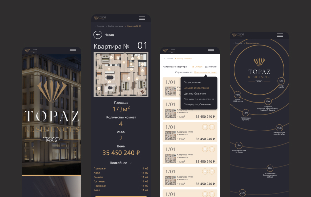 Сайт для Topaz Residences by TASIGO